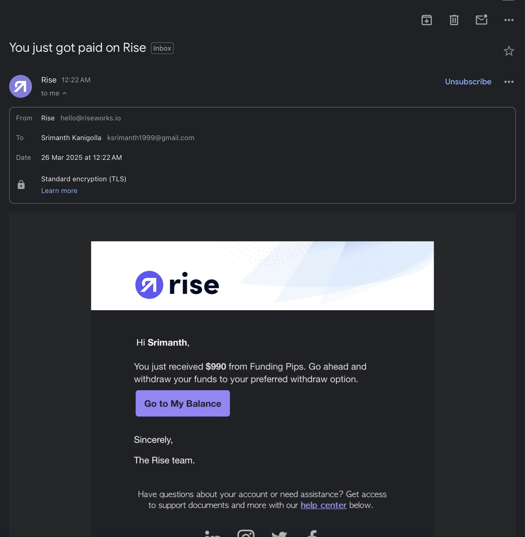 Payout Certificate 13