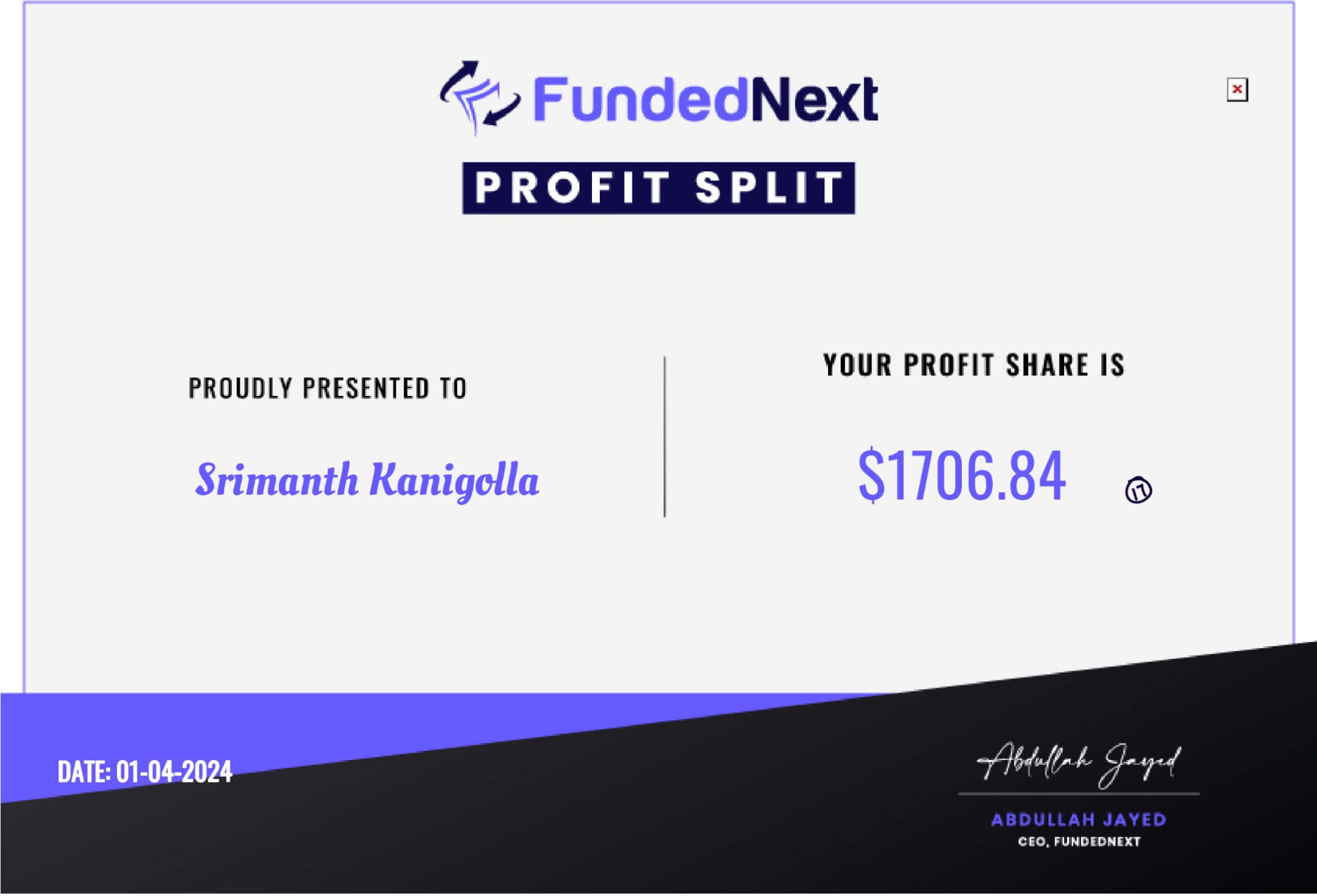 Payout Certificate 23