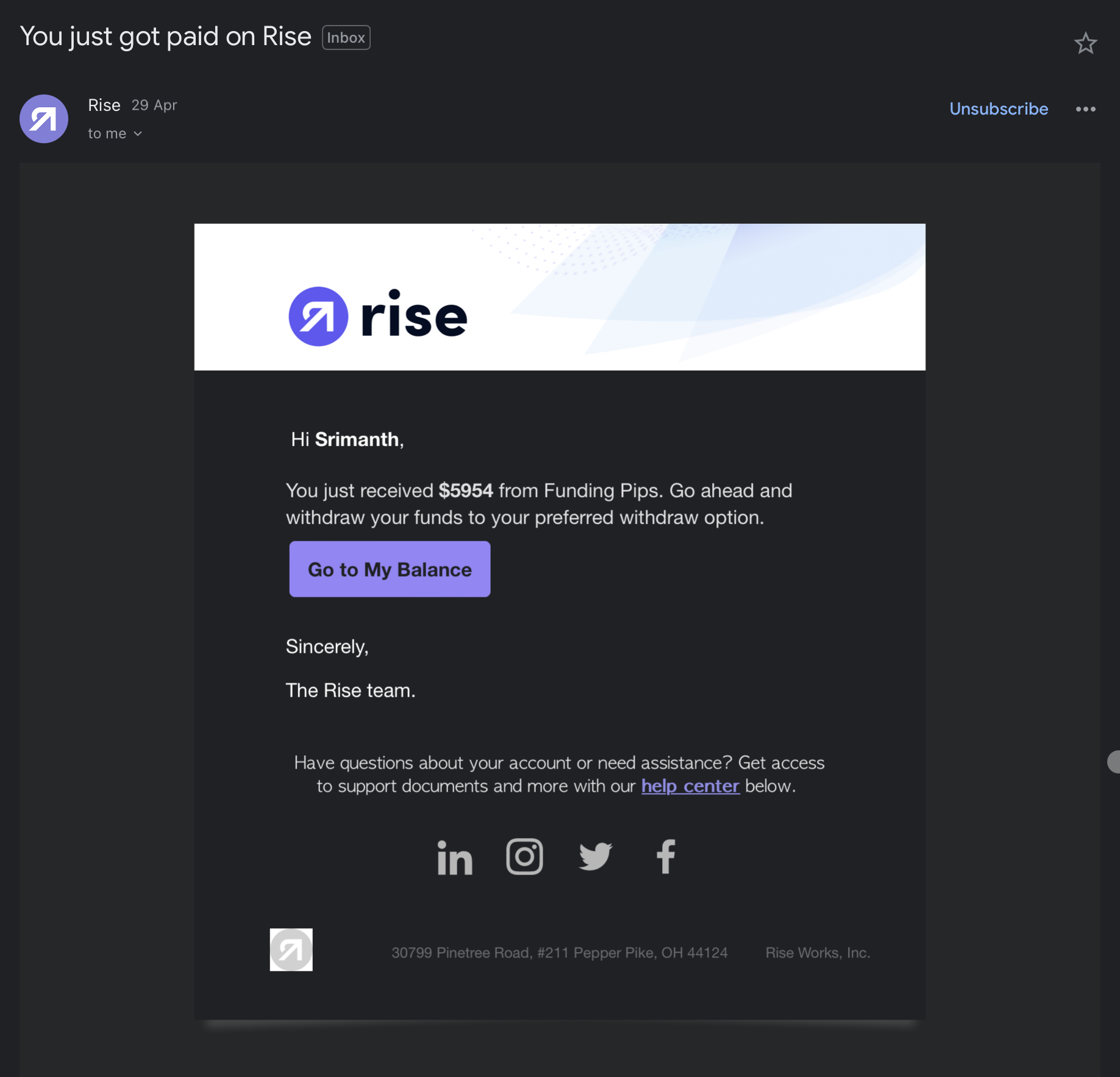 Payout Certificate 7